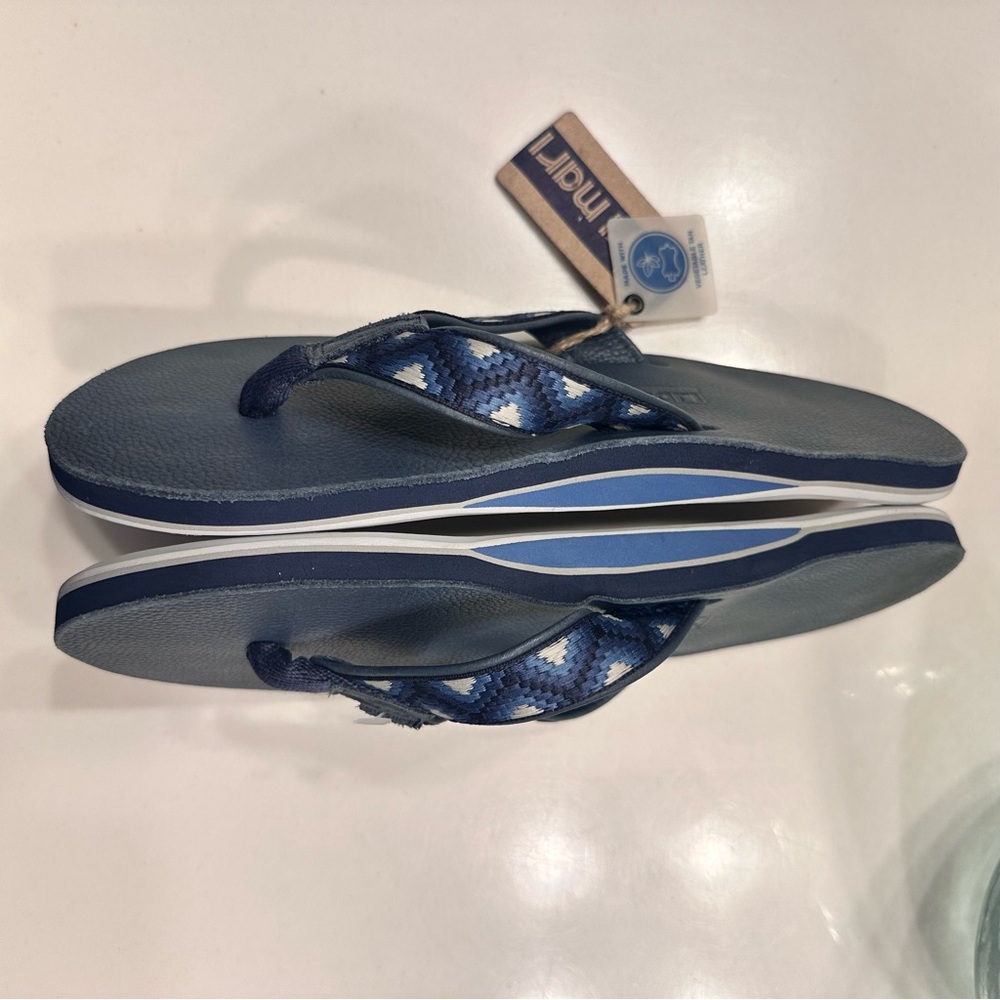 Hari Mari Navy Patterned Flip Flops - Picture 3 of 5
